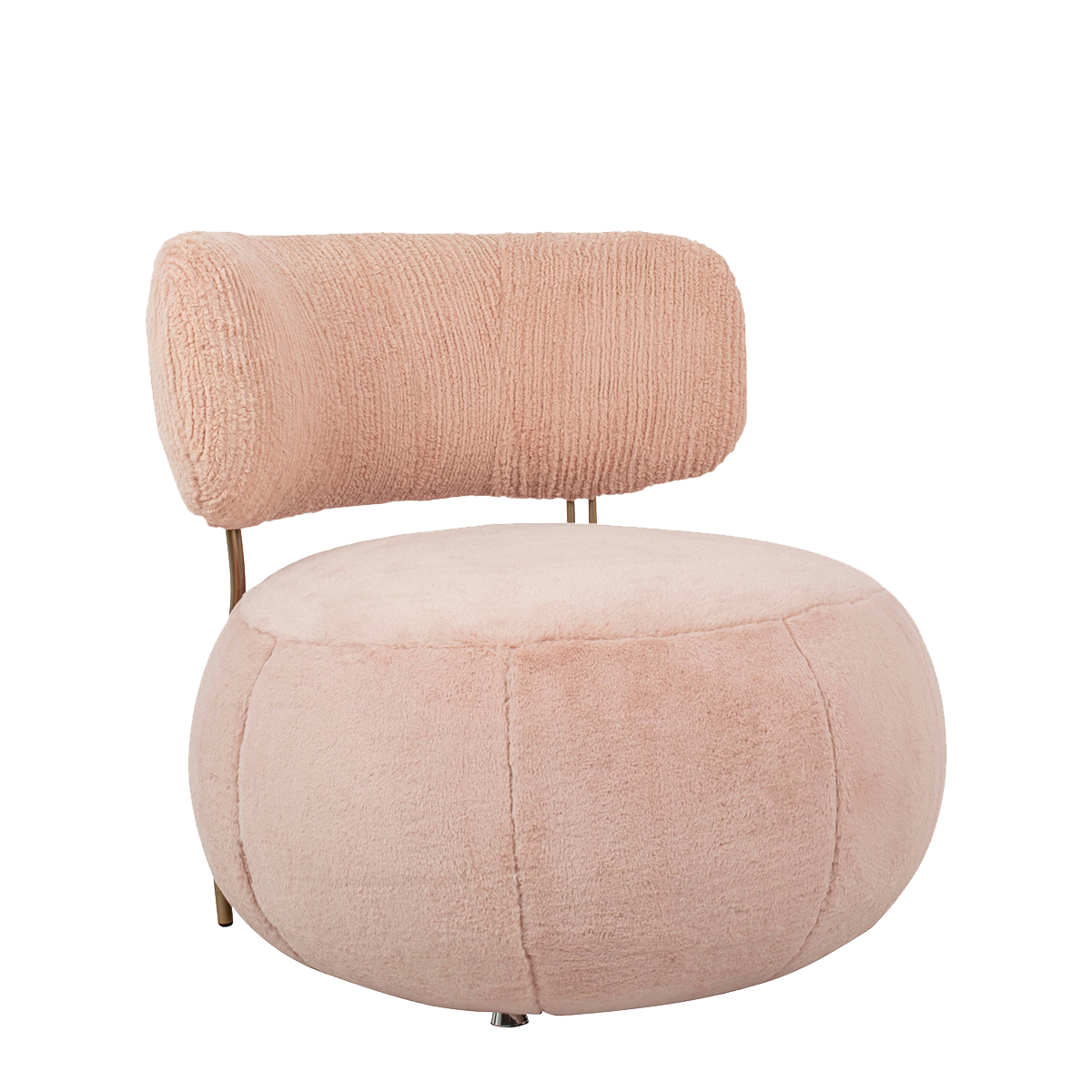 różowy puchaty fotel glamour